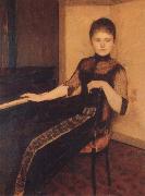 Fernand Khnopff Portrait of Maria van Rijckevorsel-Dommer van Poldersveldt Spain oil painting artist